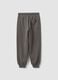 Grey pure organic cotton comfort-fit joggers for boys_1