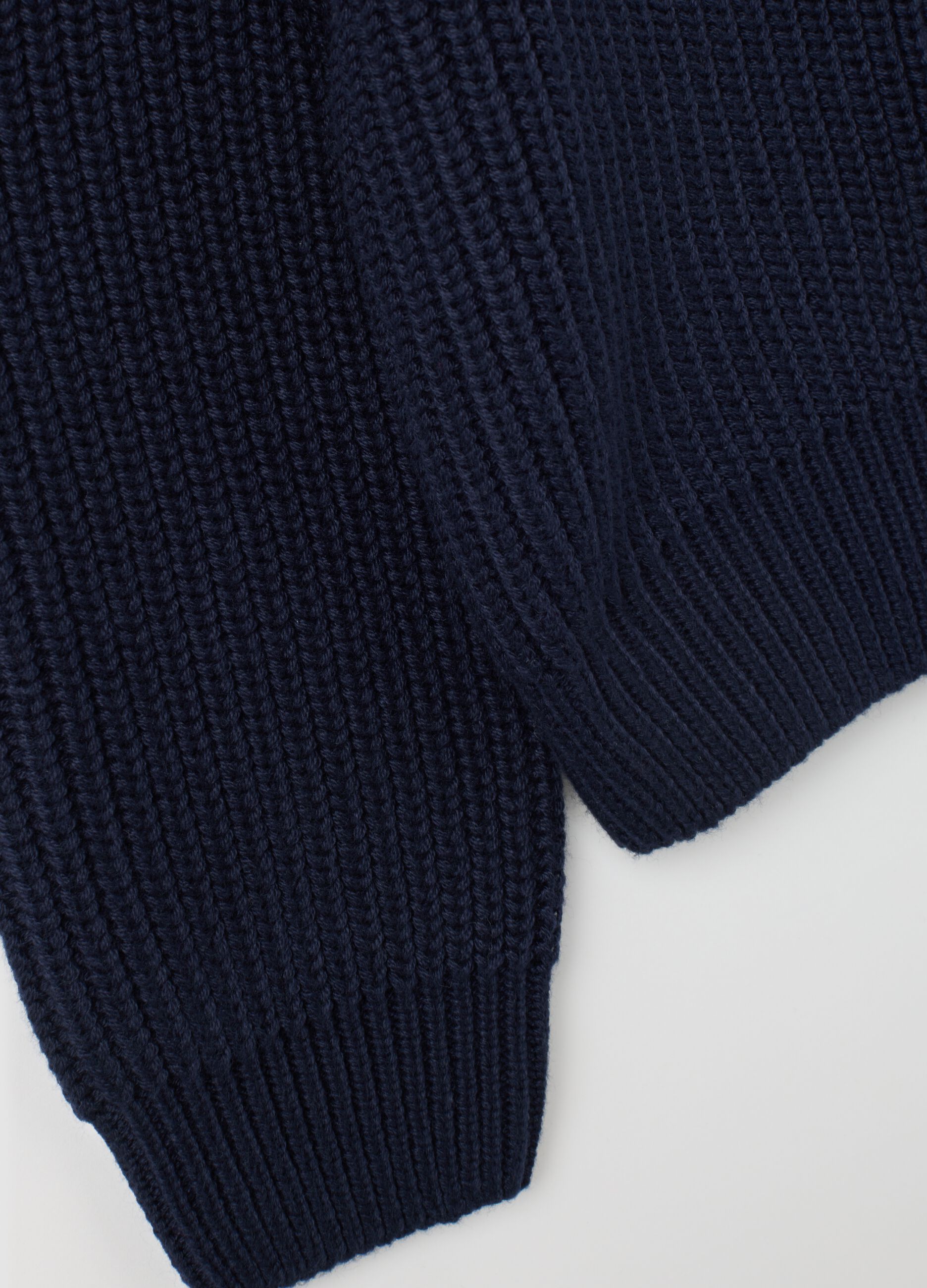 Girls' Blue Cotton Blend Cardigan Regular Fit
