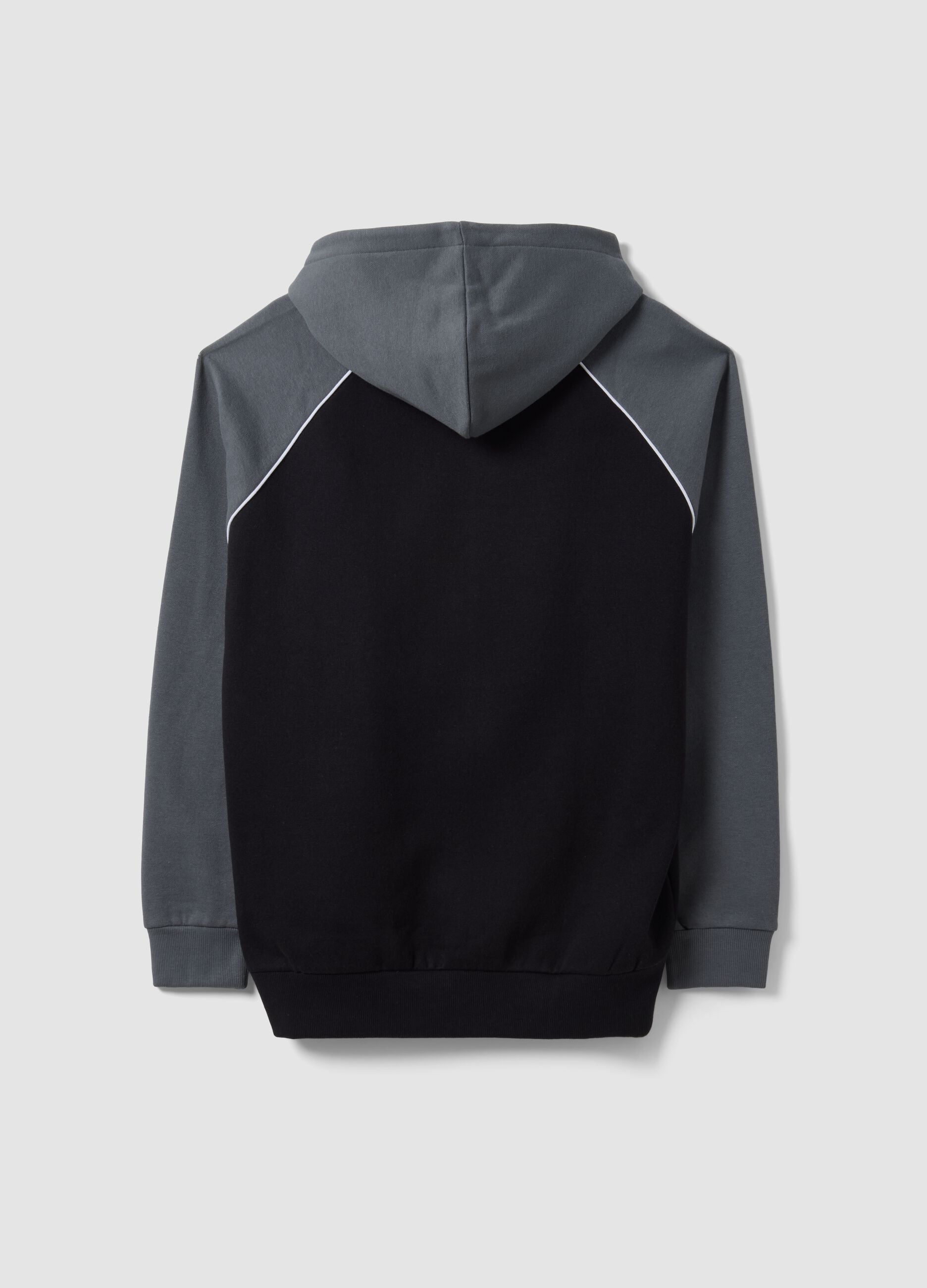 Black cotton-blend hoodie with PlayStation print
