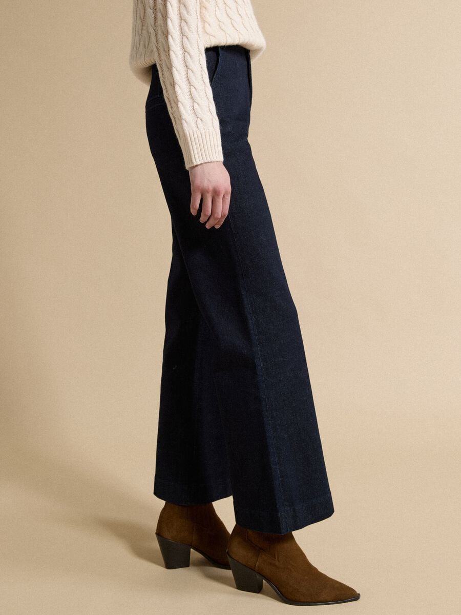 Jeans blu in cotone elasticizzato straight fit_2
