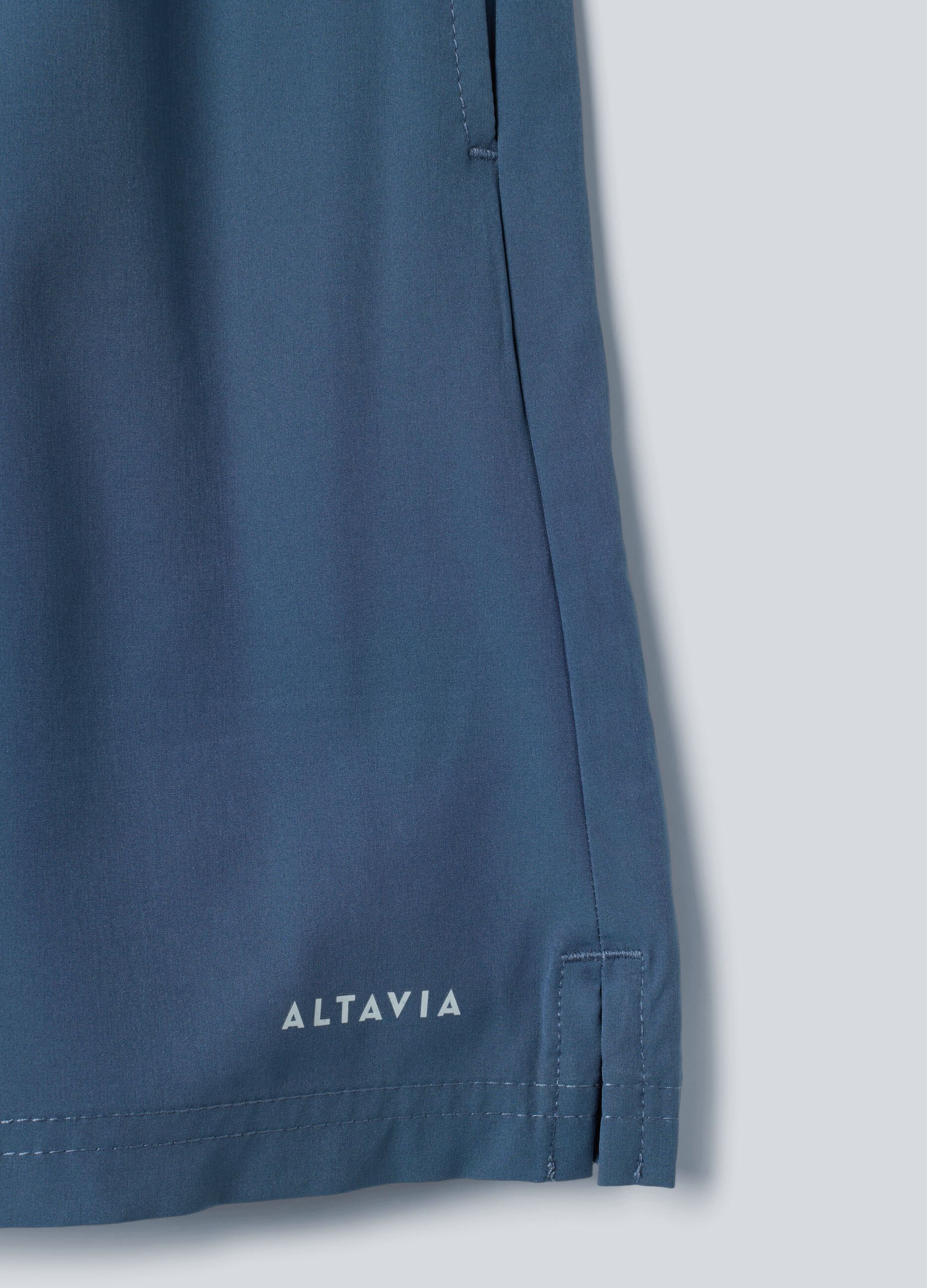 ALTAVIA COURT blue sports shorts in stretchy technical fabric for boys