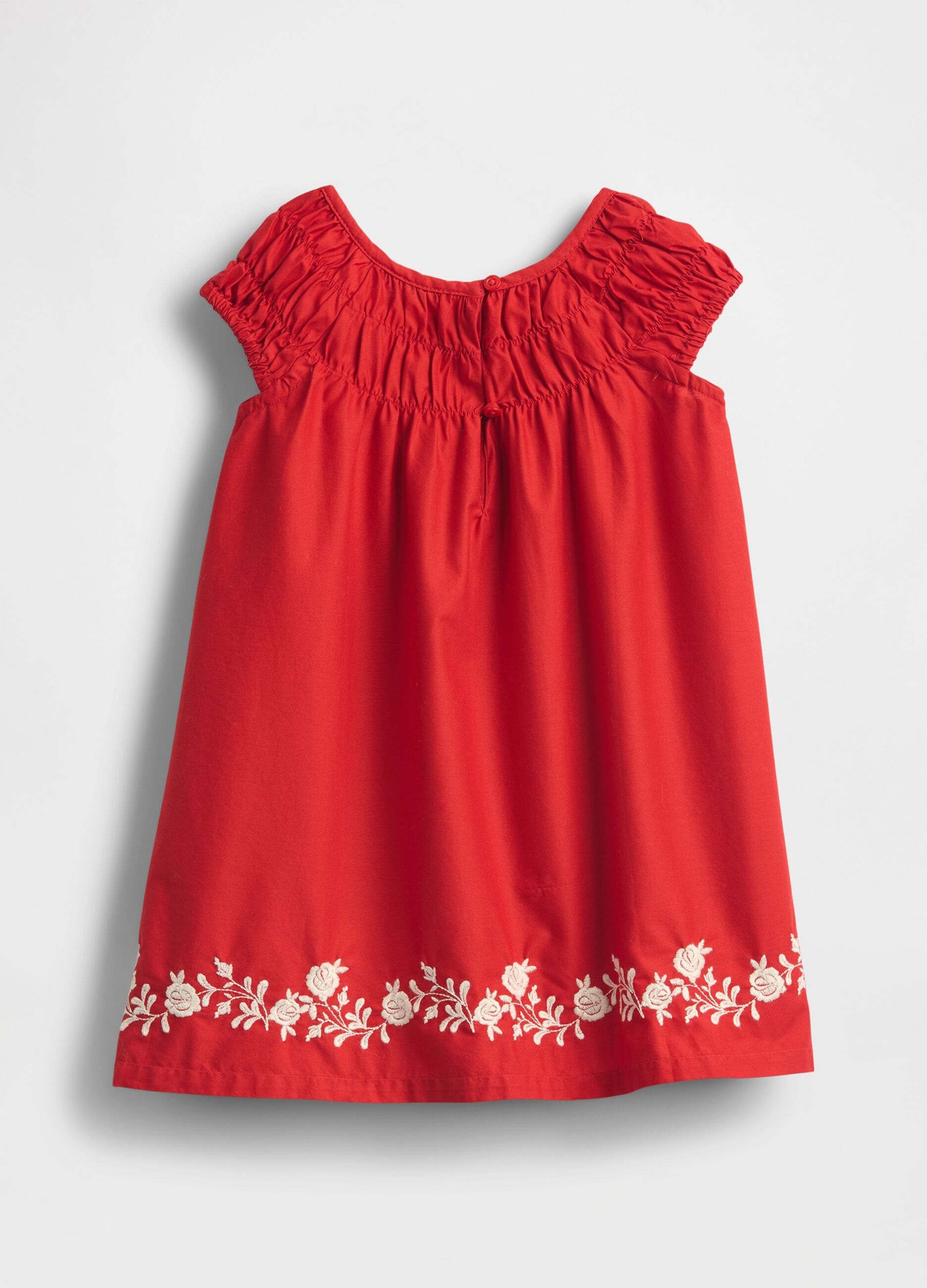 Dress with Floral Embroidery