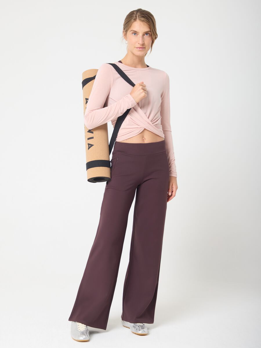 High-waisted wide leg trousers with zipped pockets ALTAVIA STUDIO_0