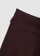 Leggings marroni flare fit in puro cotone a costine_1