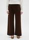 Brown Wide Leg Trousers Regular Fit_1