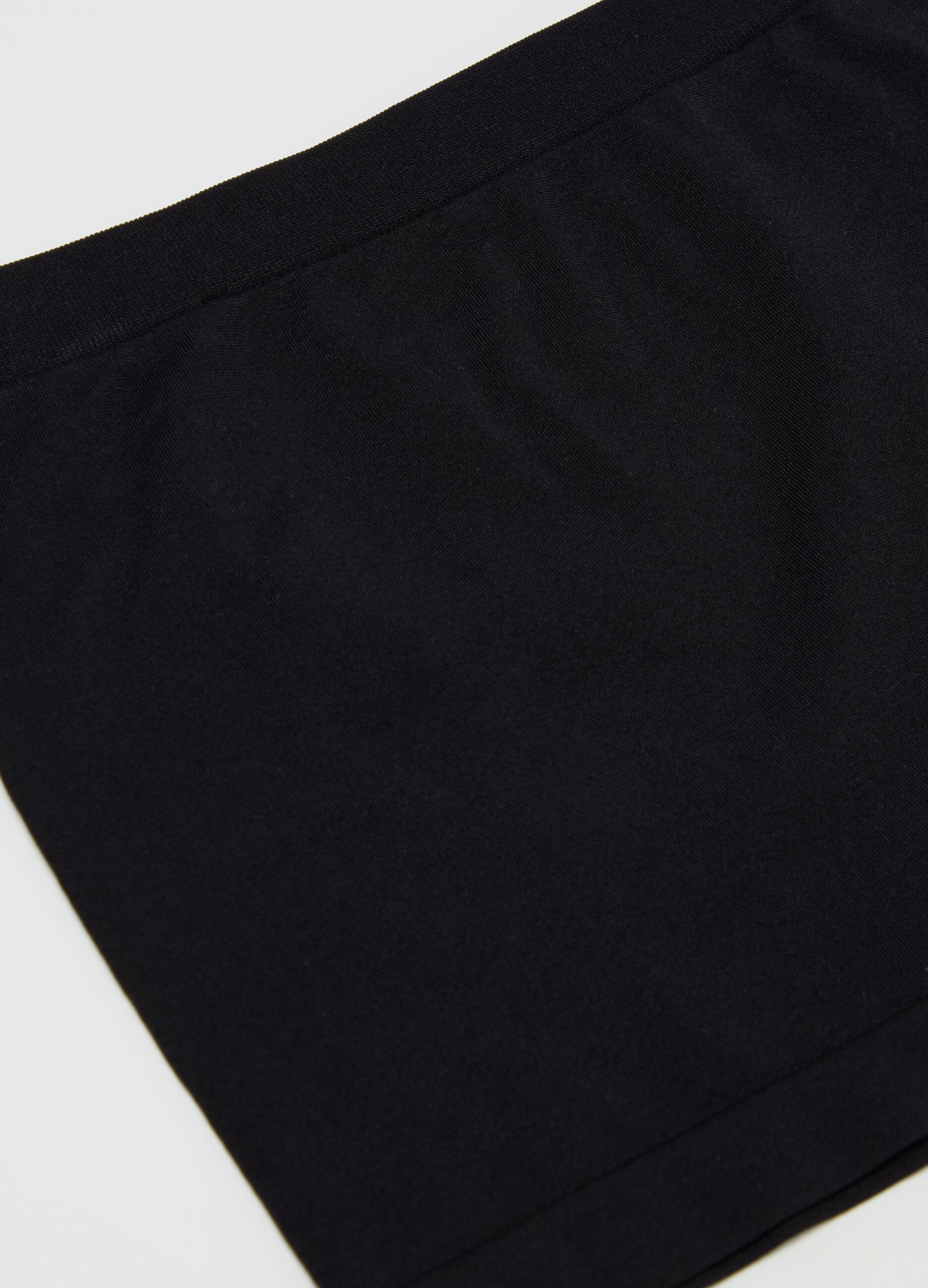 Slip hipster nero in microfibra elasticizzata