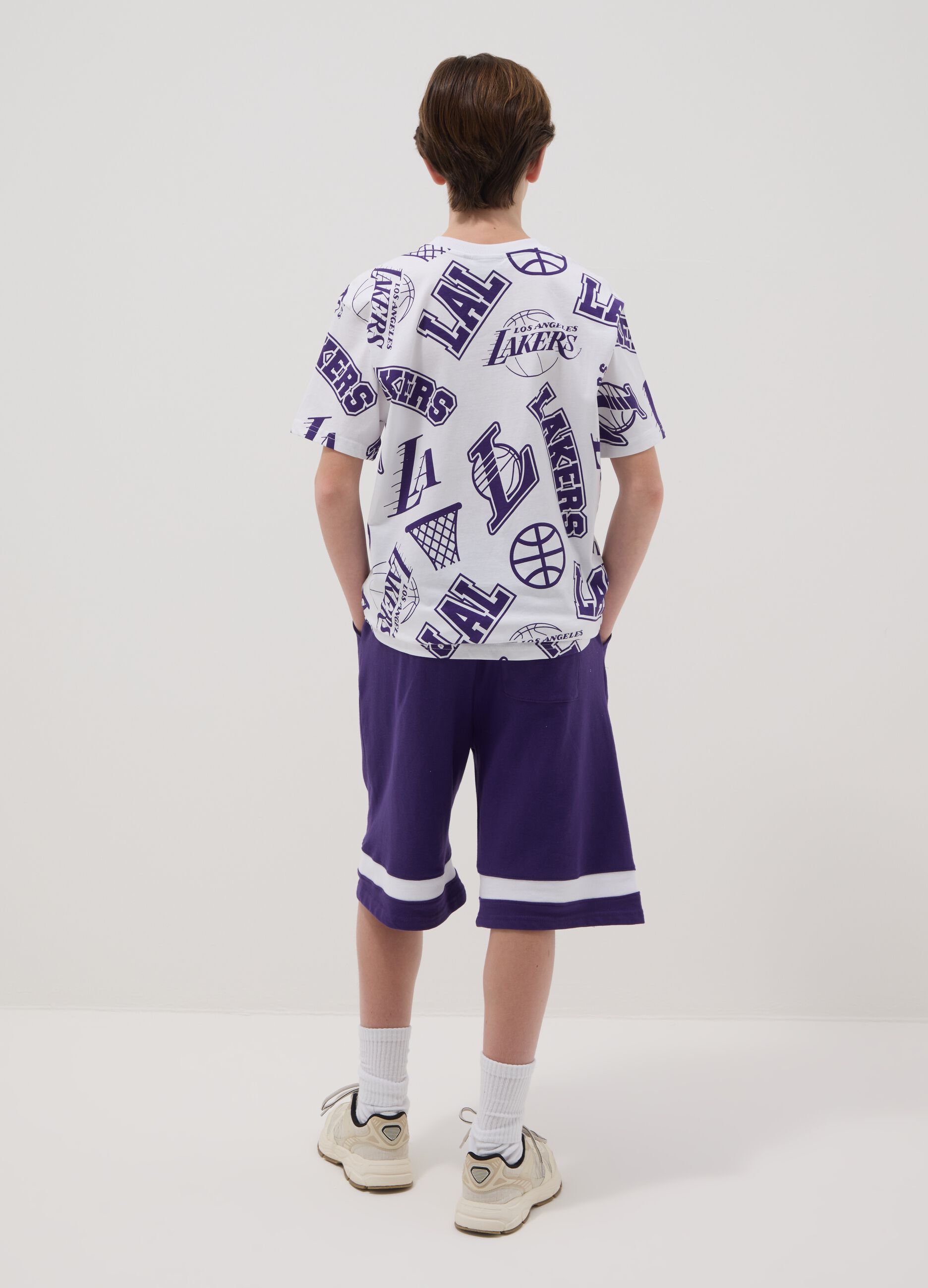 Oversized multicoloured pure cotton set for boys - Lakers