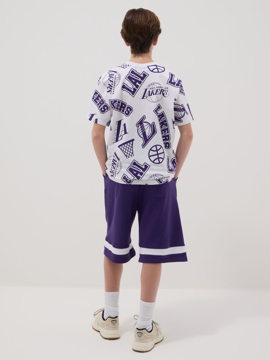 Set in puro cotone multicolor da ragazzo oversize fit Lakers_2