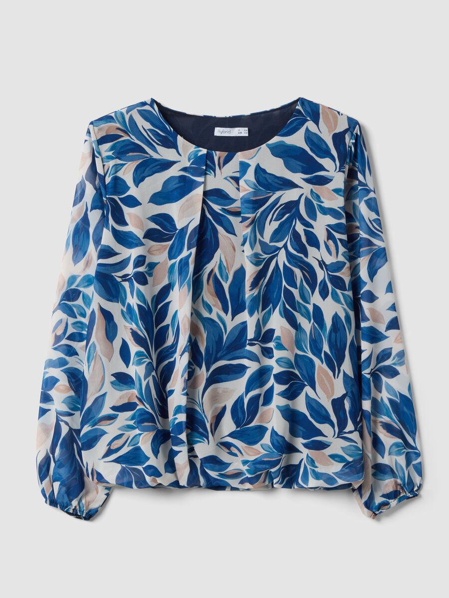 Maglia a maniche lunghe multicolor regular fit con fantasia floreale_4