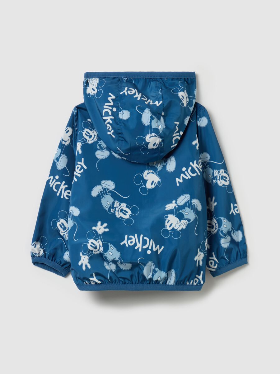 Waterproof jacket with hood and Mickey Mouse print_1