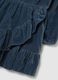 Blue velour girl's dress regular fit with ruffles_2