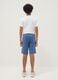 Boys&rsquo; light blue regular-fit shorts in pure organic cotton_1