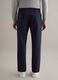 Pantaloni chino dritti in puro cotone twill blu regular fit_2