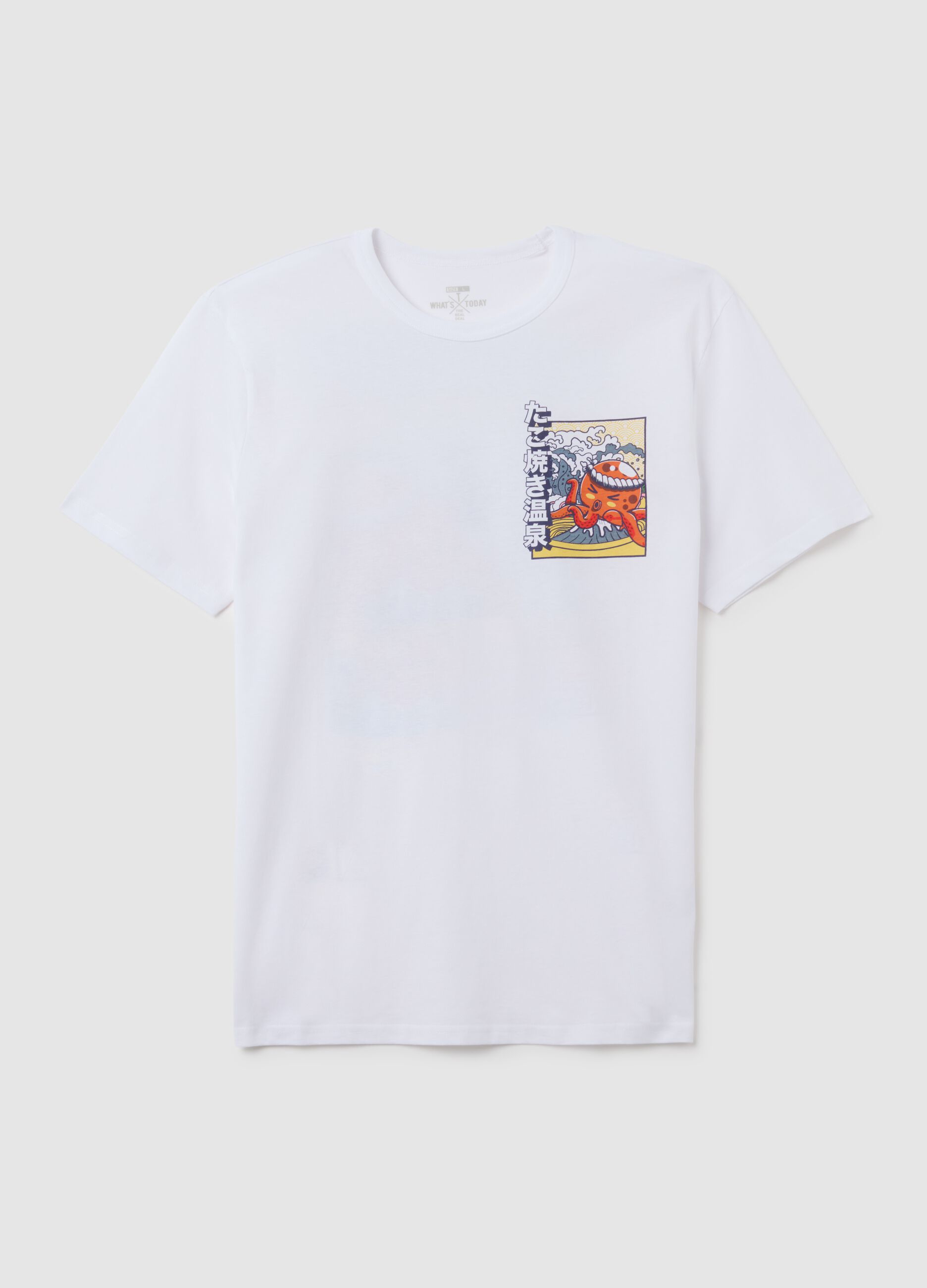 Regular Fit White Cotton T-shirt