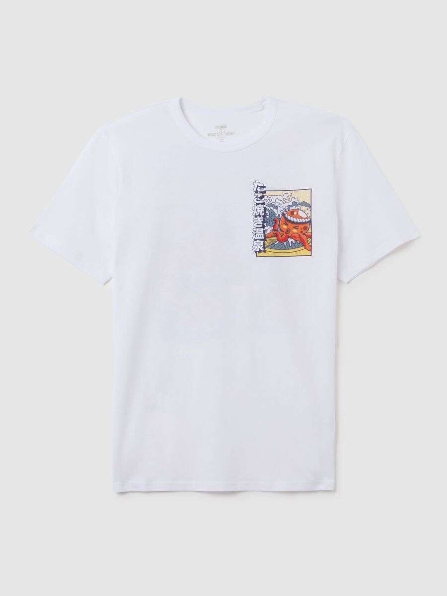 T-shirt in puro cotone bianca regular fit_4