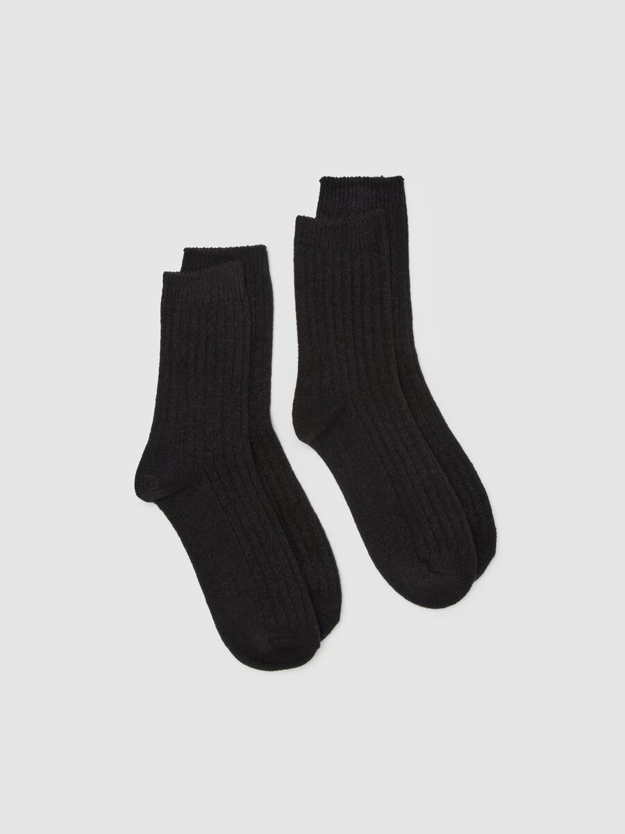 Two-pair pack short ribbed socks_0