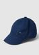 Blue pure cotton toddler hat with motorcycle design_1