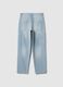Jeans in puro cotone azzurro da ragazzo relaxed fit_1