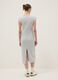 Grey sleeveless fitted dress in stretch cotton_2