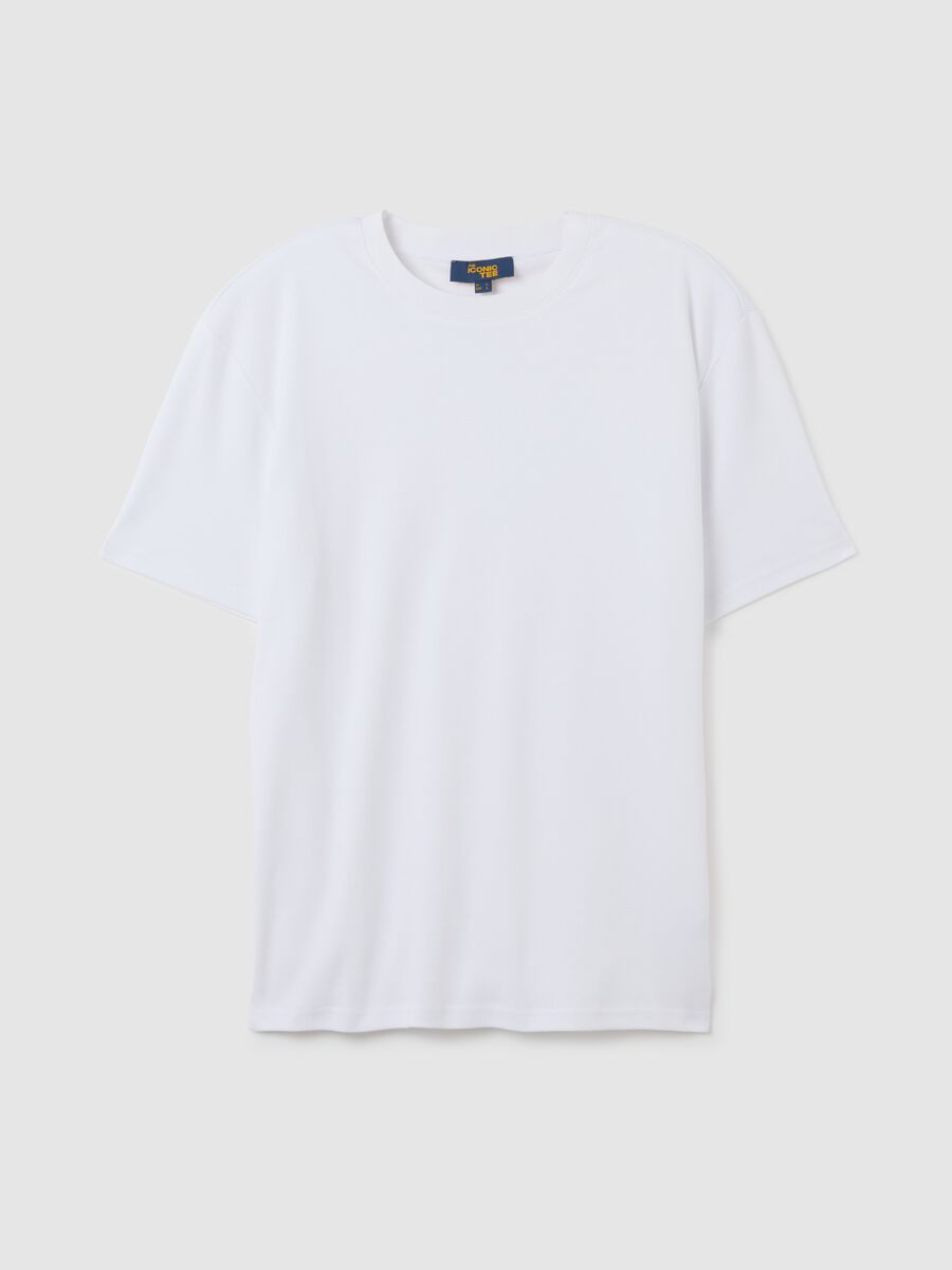 White pure cotton t-shirt relaxed fit_4