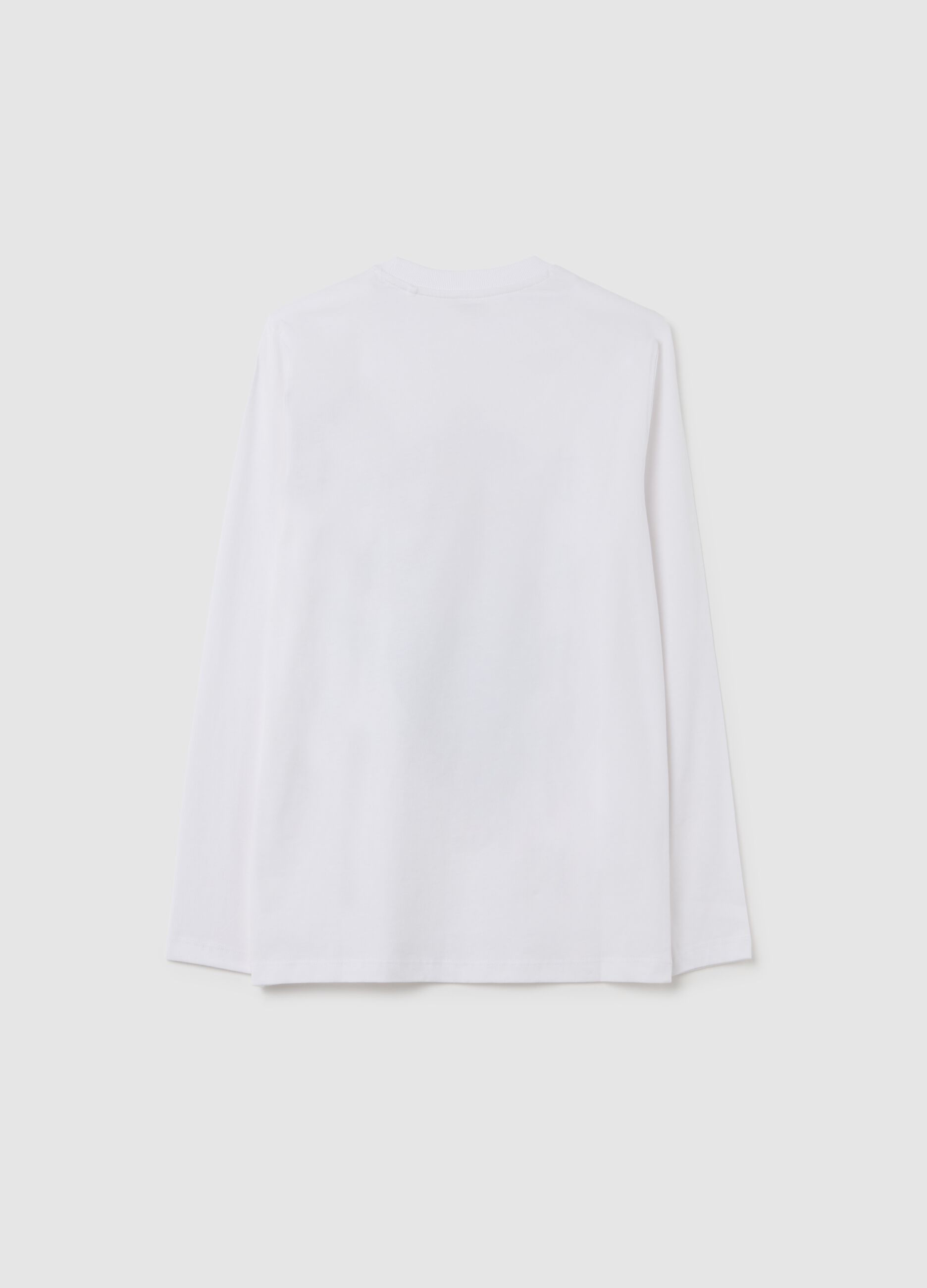 Boys' pure cotton white regular fit T-shirt