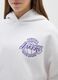 Girls' White Lakers Cotton Blend Oversized Hoodie_2