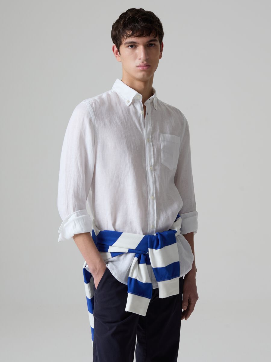 Linen shirt with pocket_1