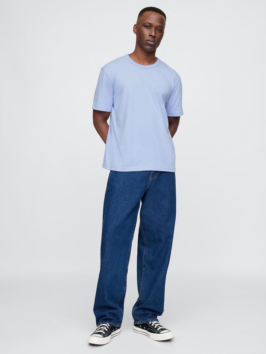 Blue short sleeve cotton T-shirt by Gap_1
