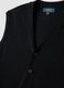Black viscose-blend waistcoat with deep V-neck, regular fit_6