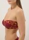 Multicolour stretchy balconette bikini top with floral print_3