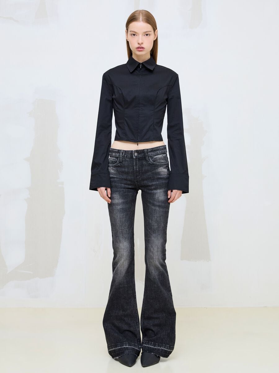 Slim Flare Denim Black Washed_4