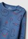 Blue cotton blend baby pyjamas regular fit with dinosaurs_2