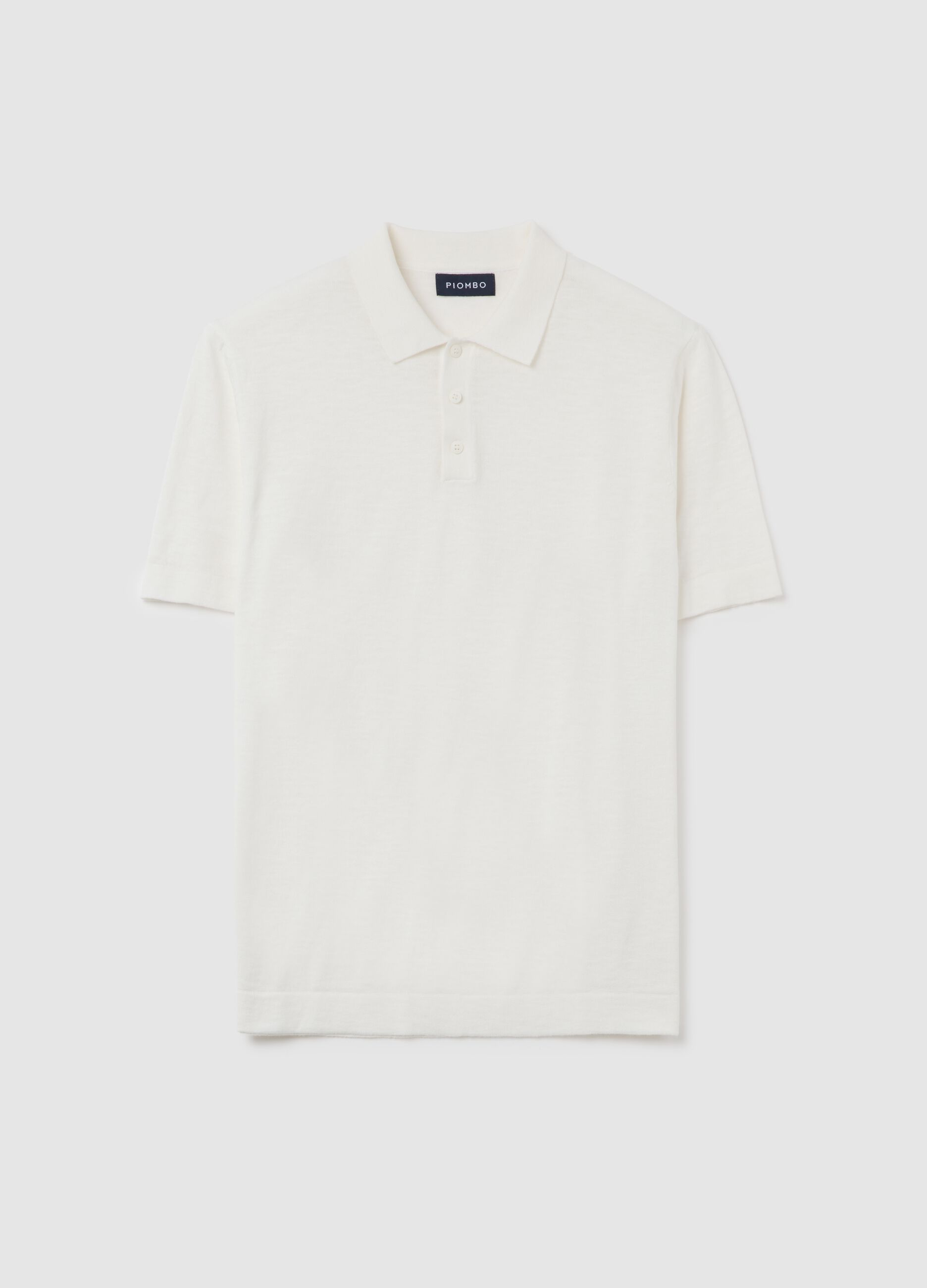 White Short Sleeve Cotton Polo