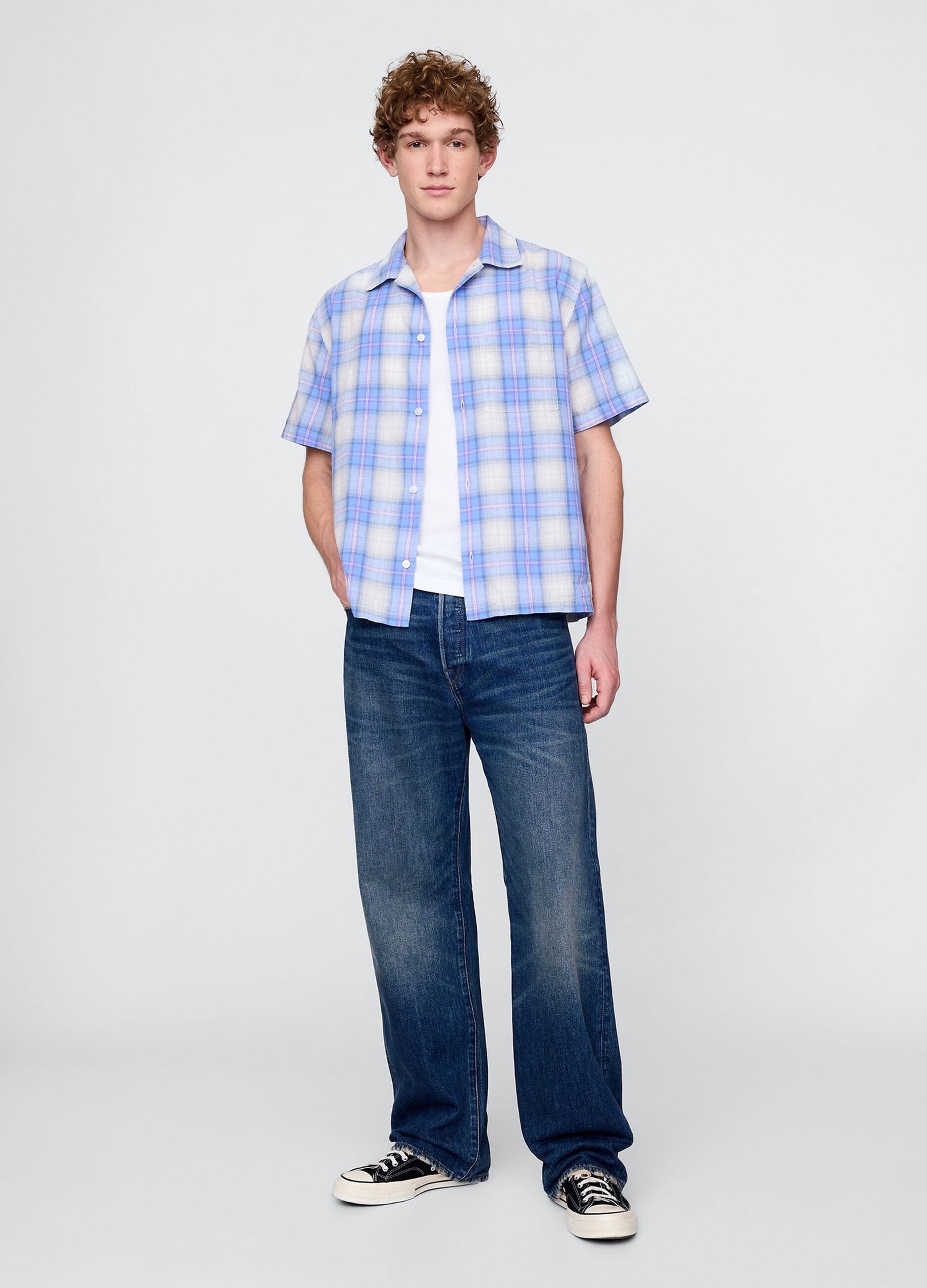 GAP Blue Checked Shirt