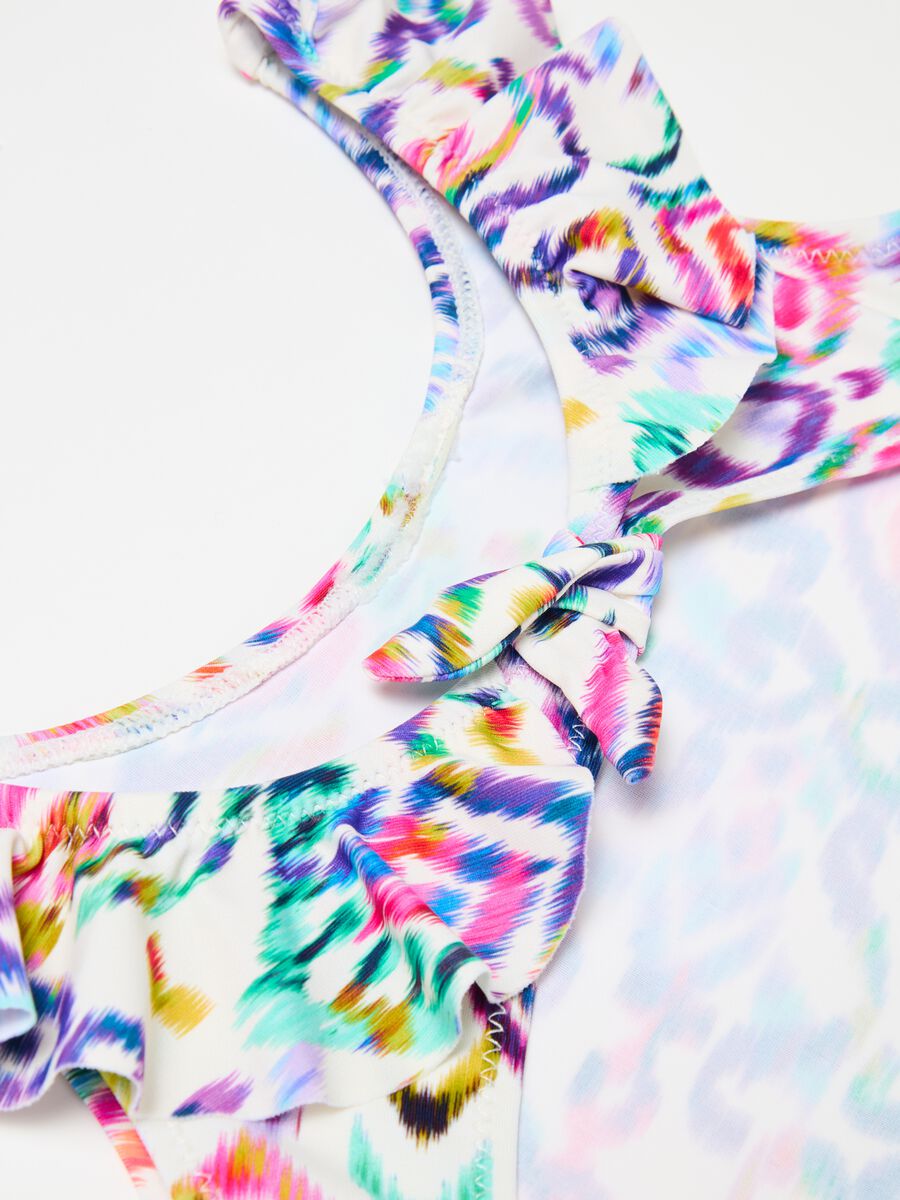 One-piece swimsuit with tie-dye pattern_1