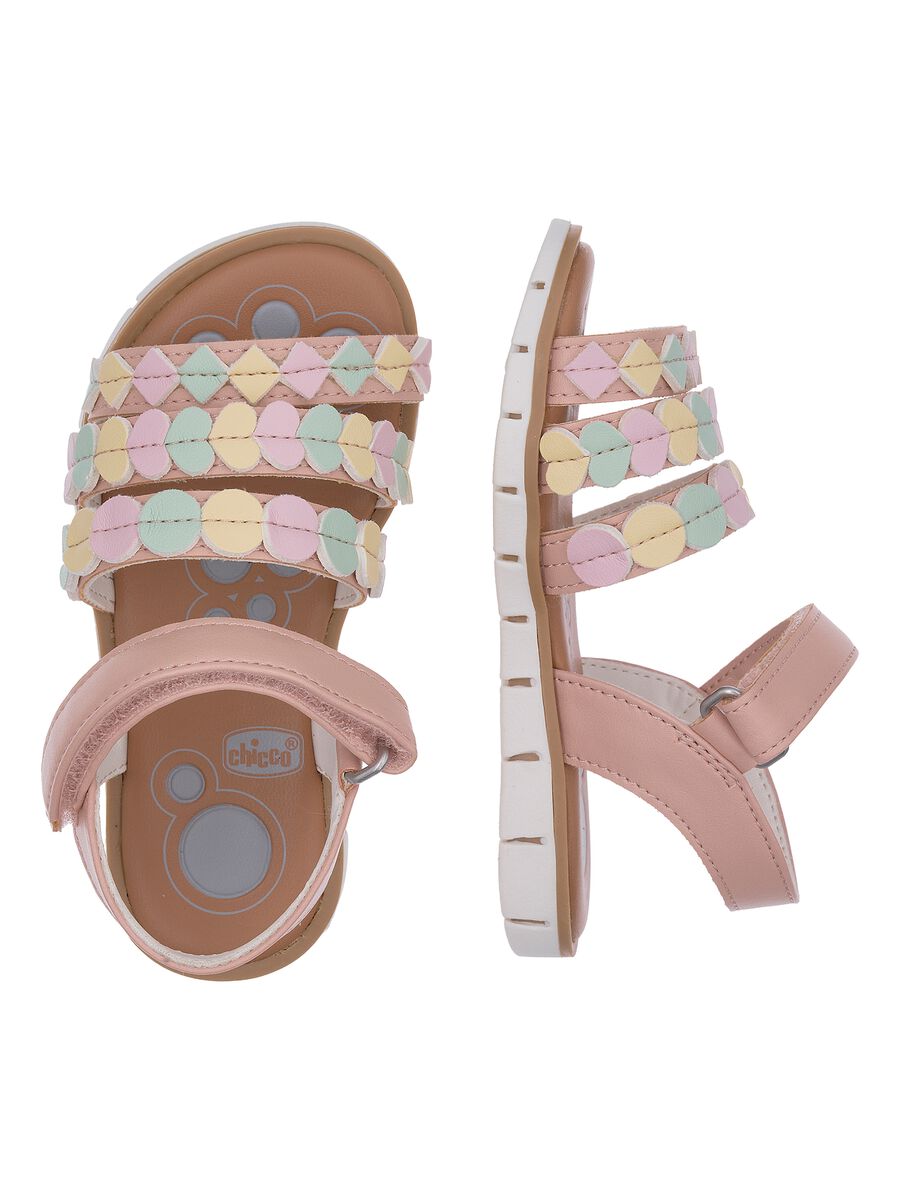 Girls' multicolour sandals with hook-and-loop fastening_1