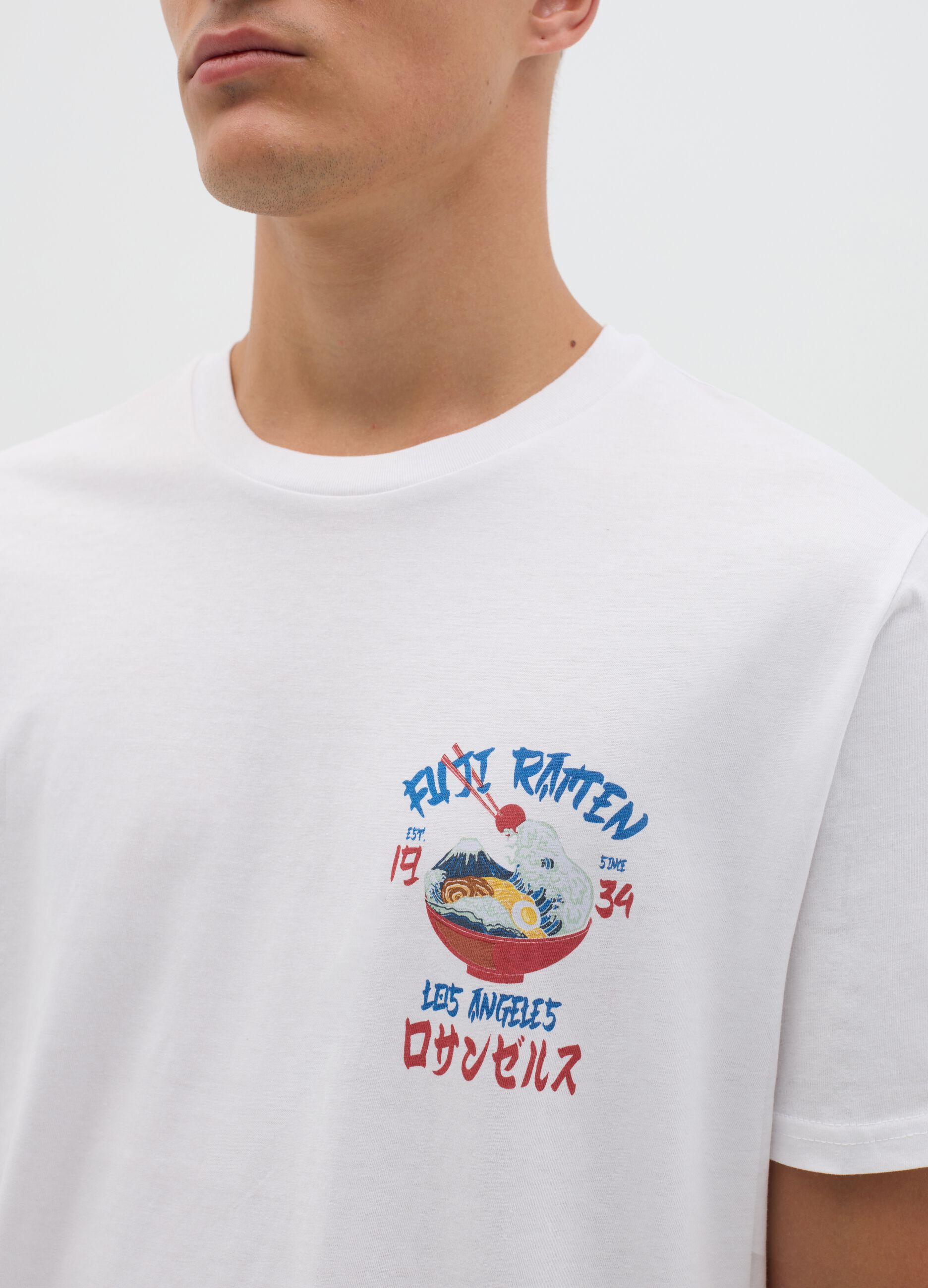 OVS White Short Sleeve Graphic T-shirt