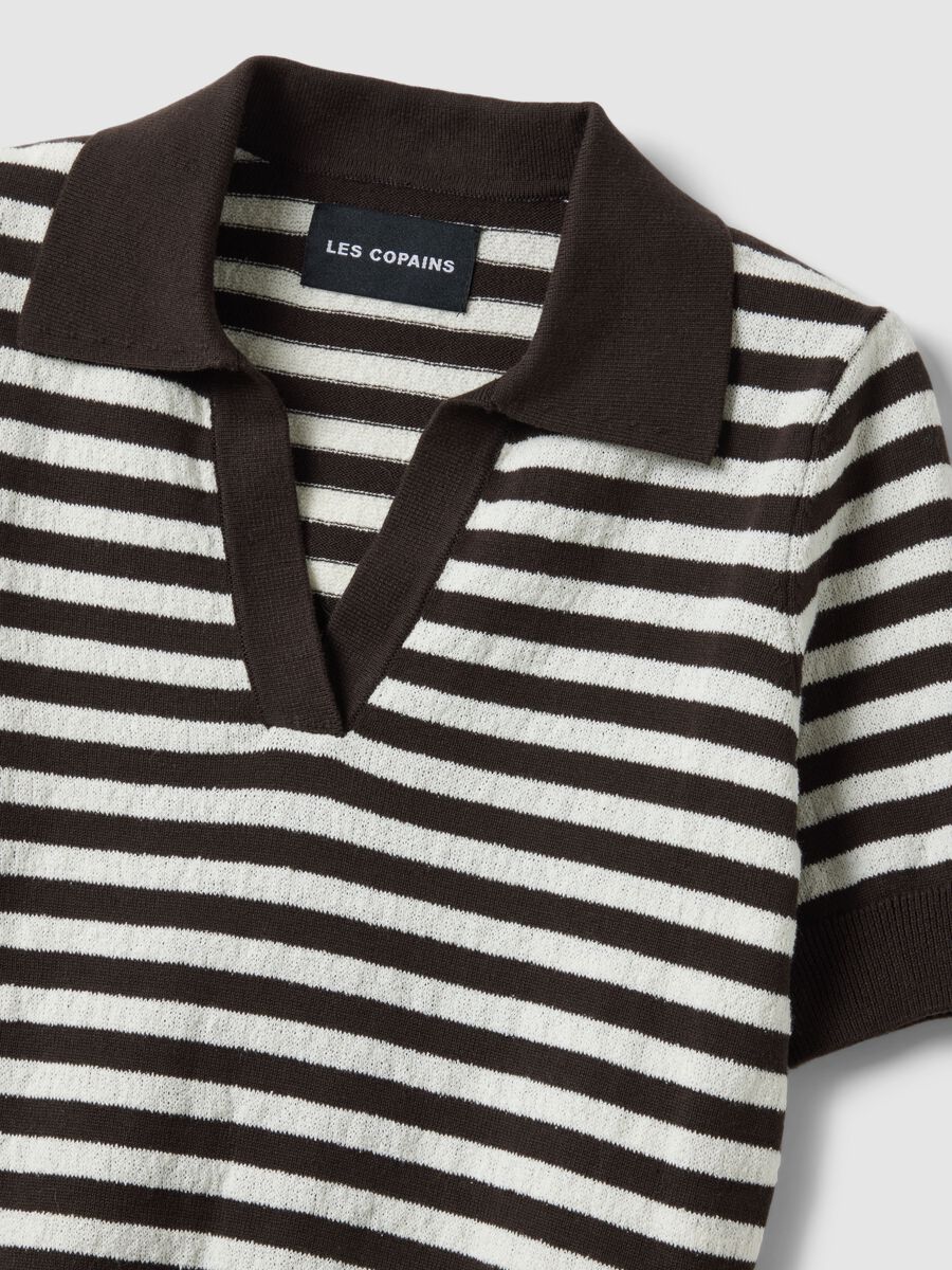 Maglione in misto cotone a righe multicolor regular fit_5