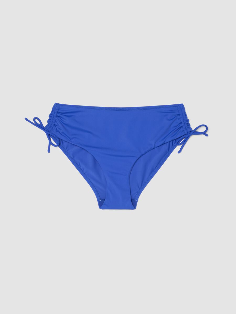 Slip da mare in tessuto elasticizzato blu con vita alta_4