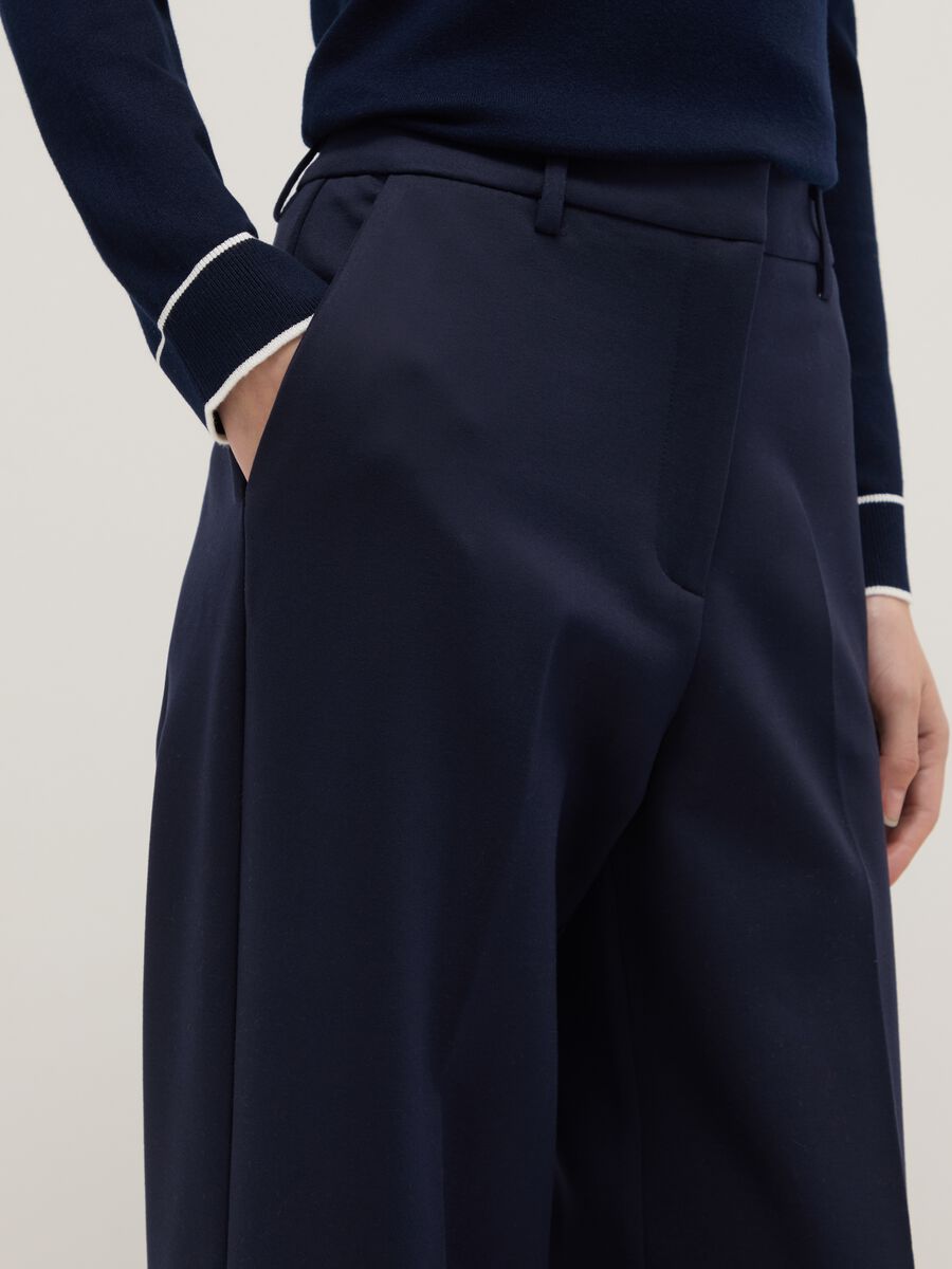 Blue Slim Fit Chino Trousers_3