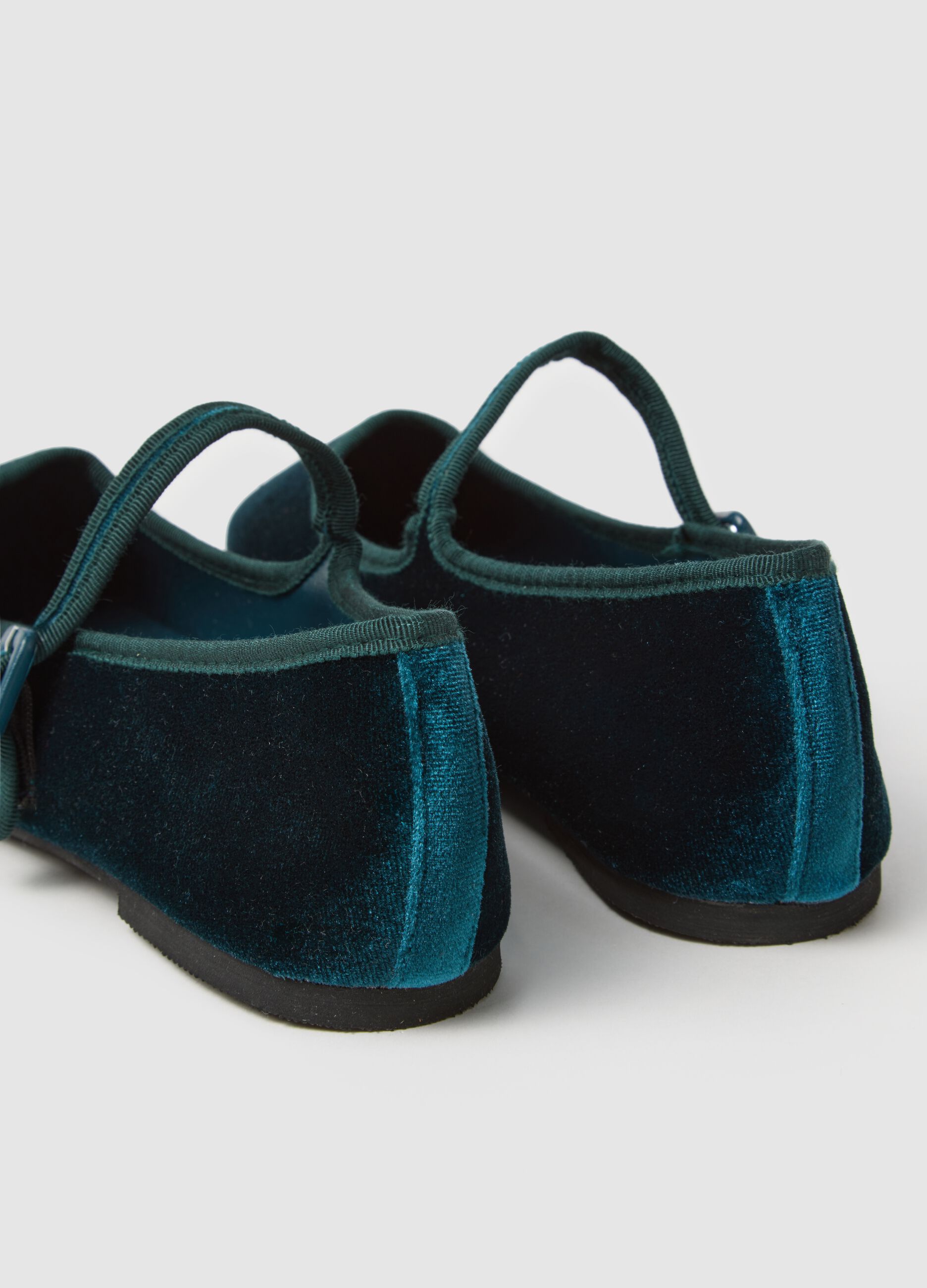Scarpe ballerina in velluto multicolor