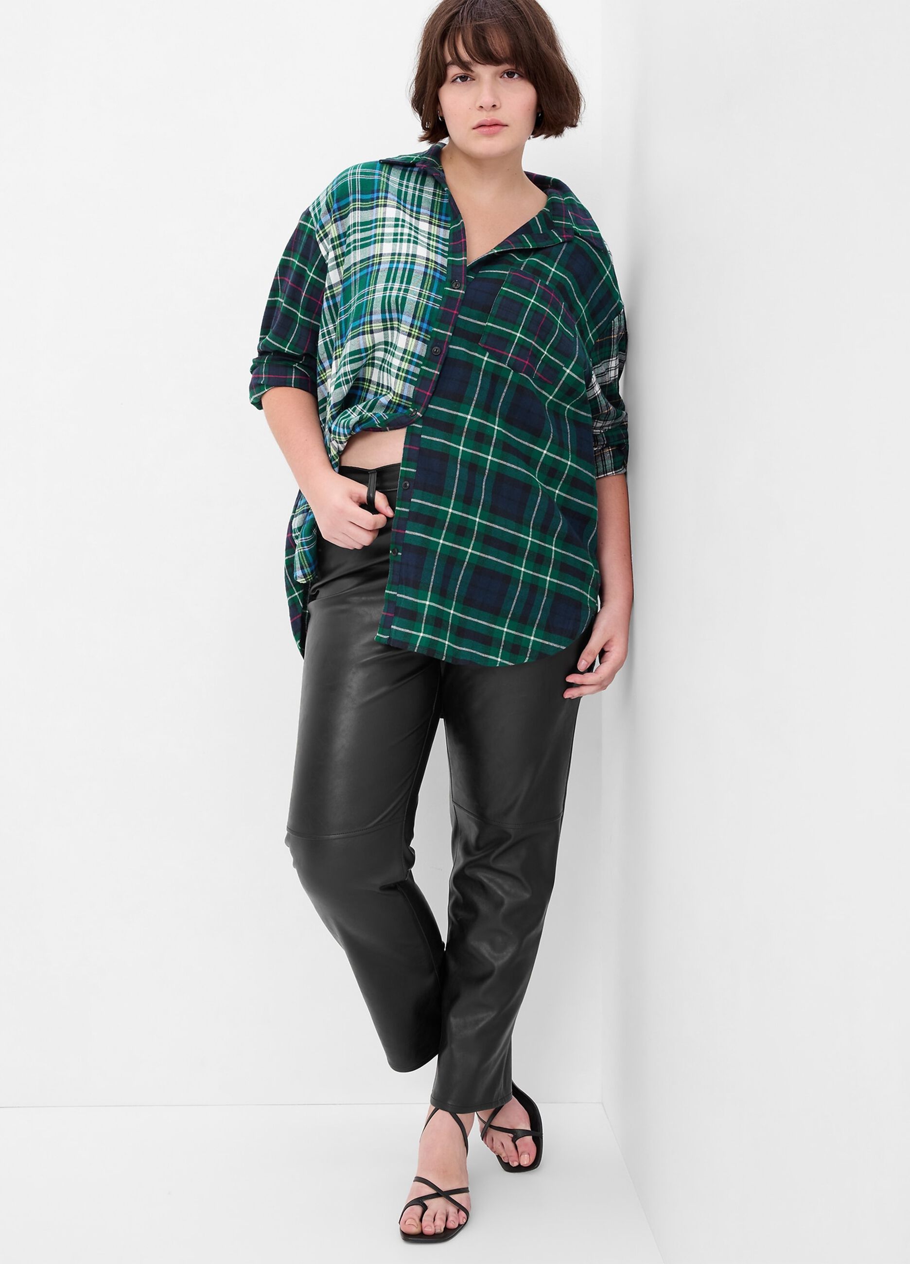 Camicia in flanella fantasia check