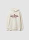 White cotton-blend hoodie with Chicago Bulls logo_3