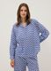 Camicia in puro cotone multicolor con fantasia e collo a V_0