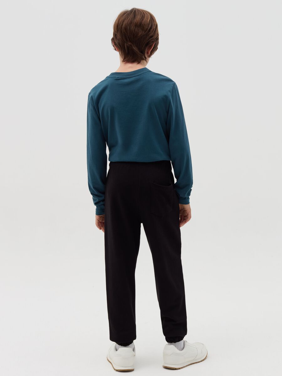 Joggers with drawstring and elasticated trims_2