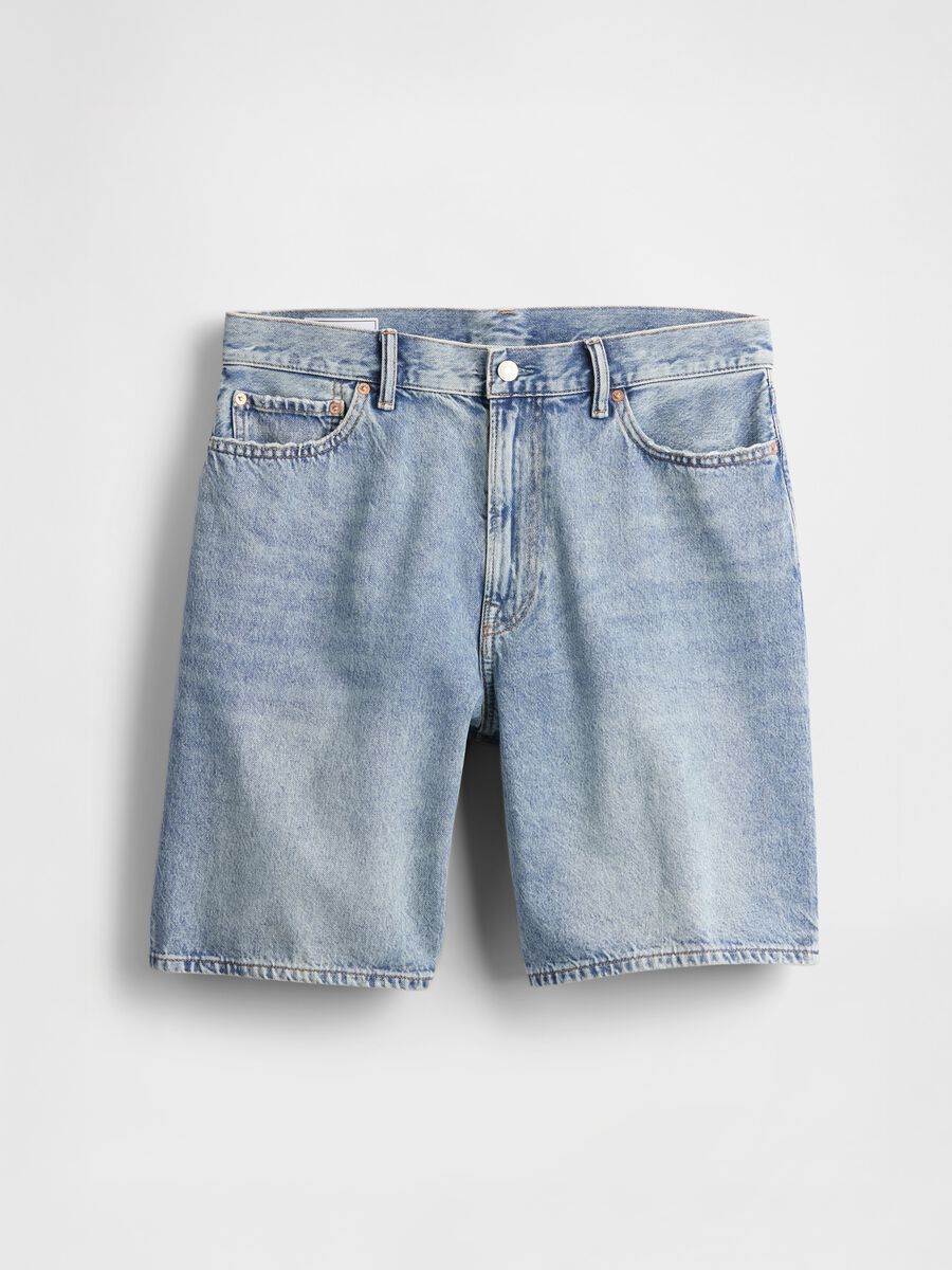 Blue Denim Bermuda Shorts_5