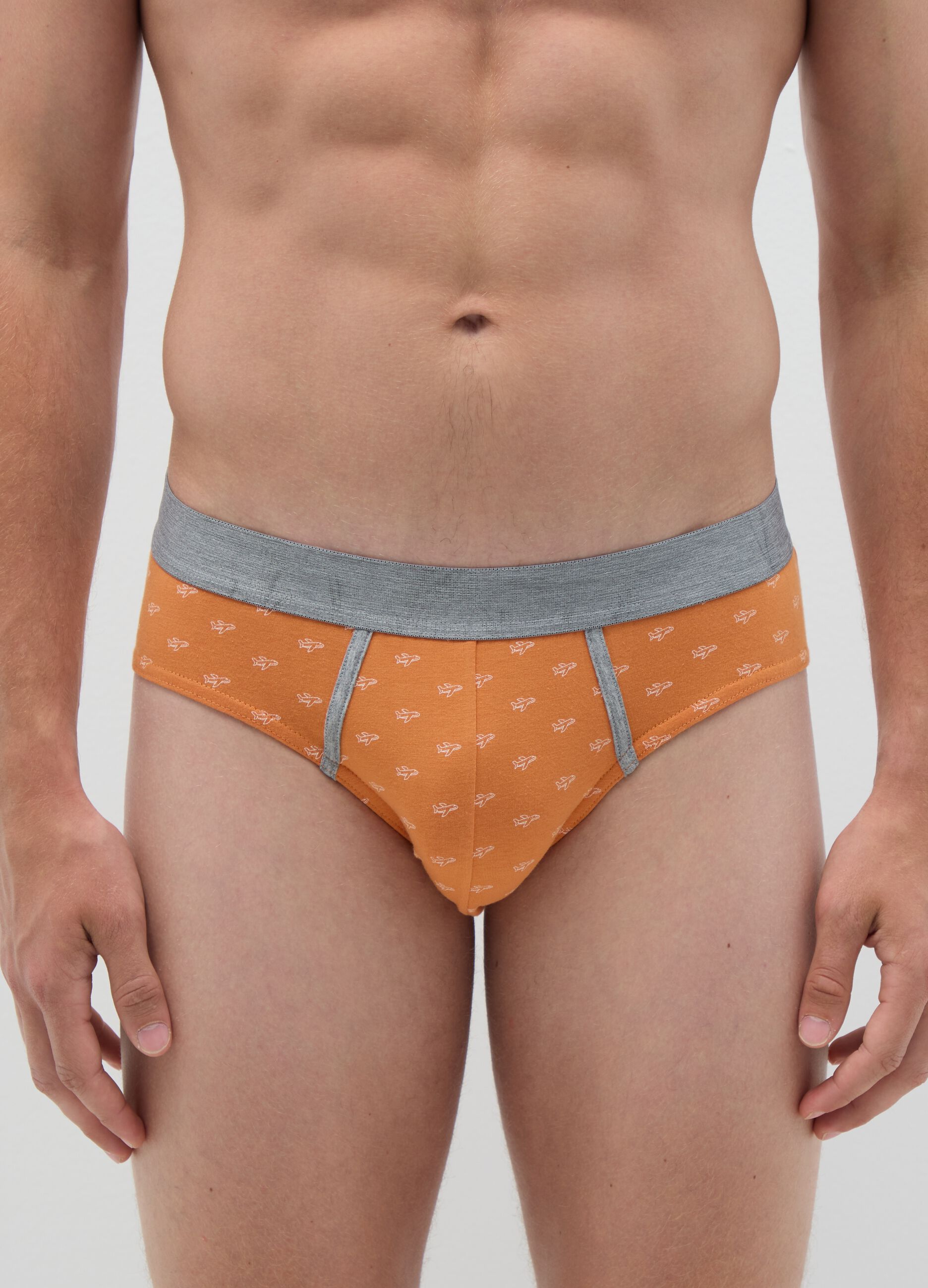 Regular fit multicolour cotton brief set