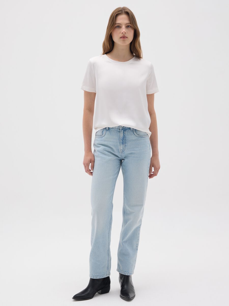 Women's Stretch White T-shirt_1