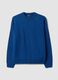 Blue crew-neck jersey knit jumper, regular fit_0