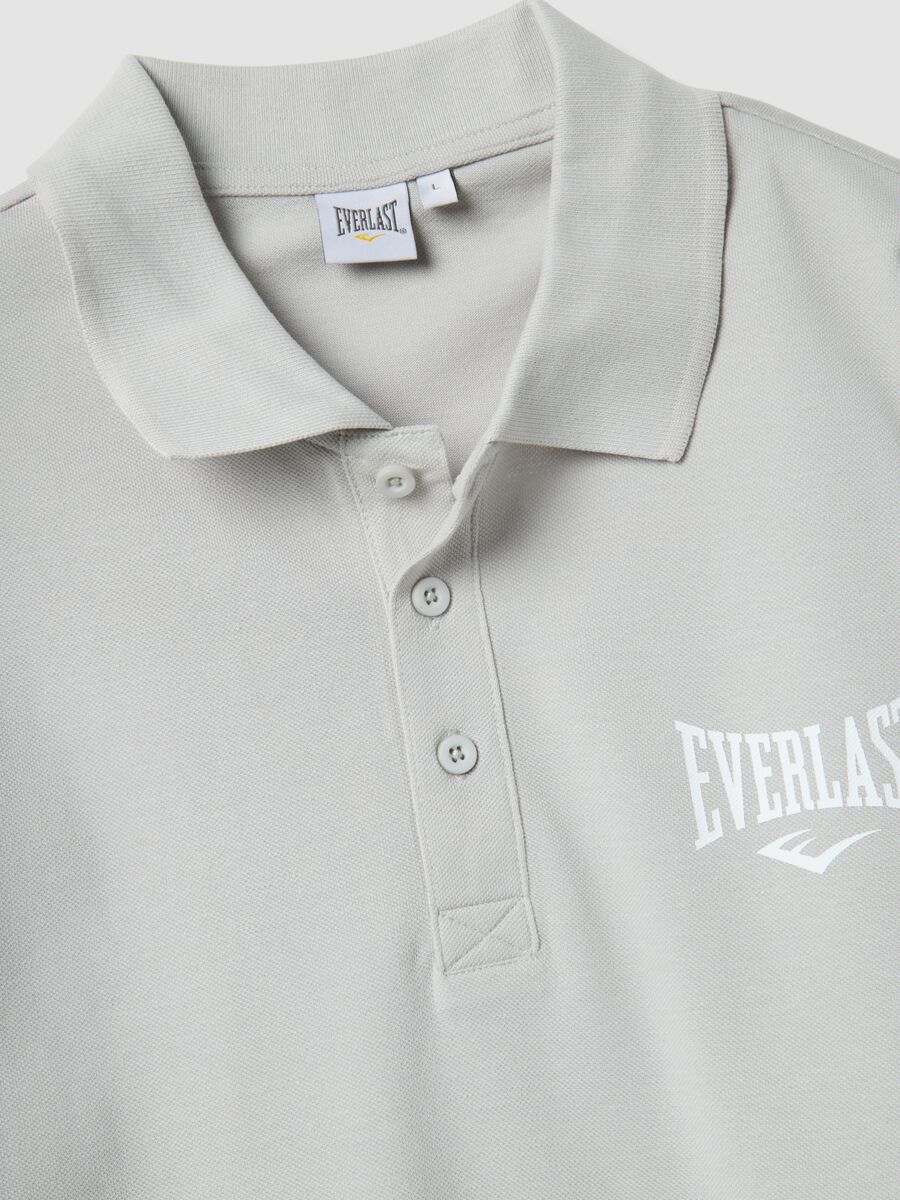 Polo a maniche corte in puro cotone grigia_5